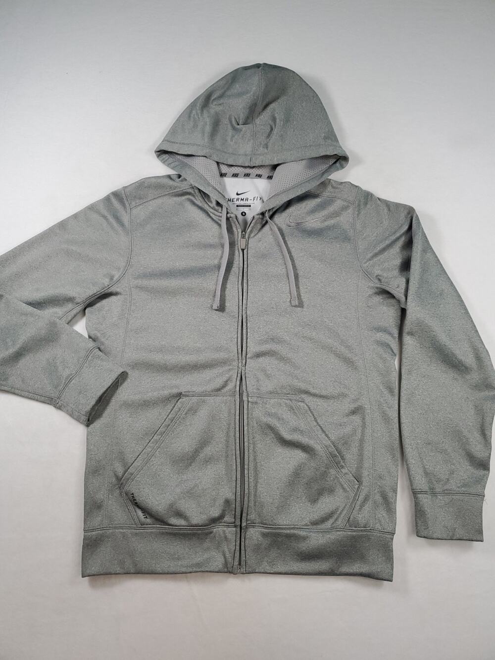Nike Dry Men's Therma Full Zip Hoodie (Small, Gray)